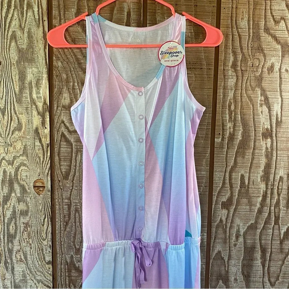 NWT Justice Pajama Romper 🦄🦋🪷🪸🌈 - Picture 1 of 5